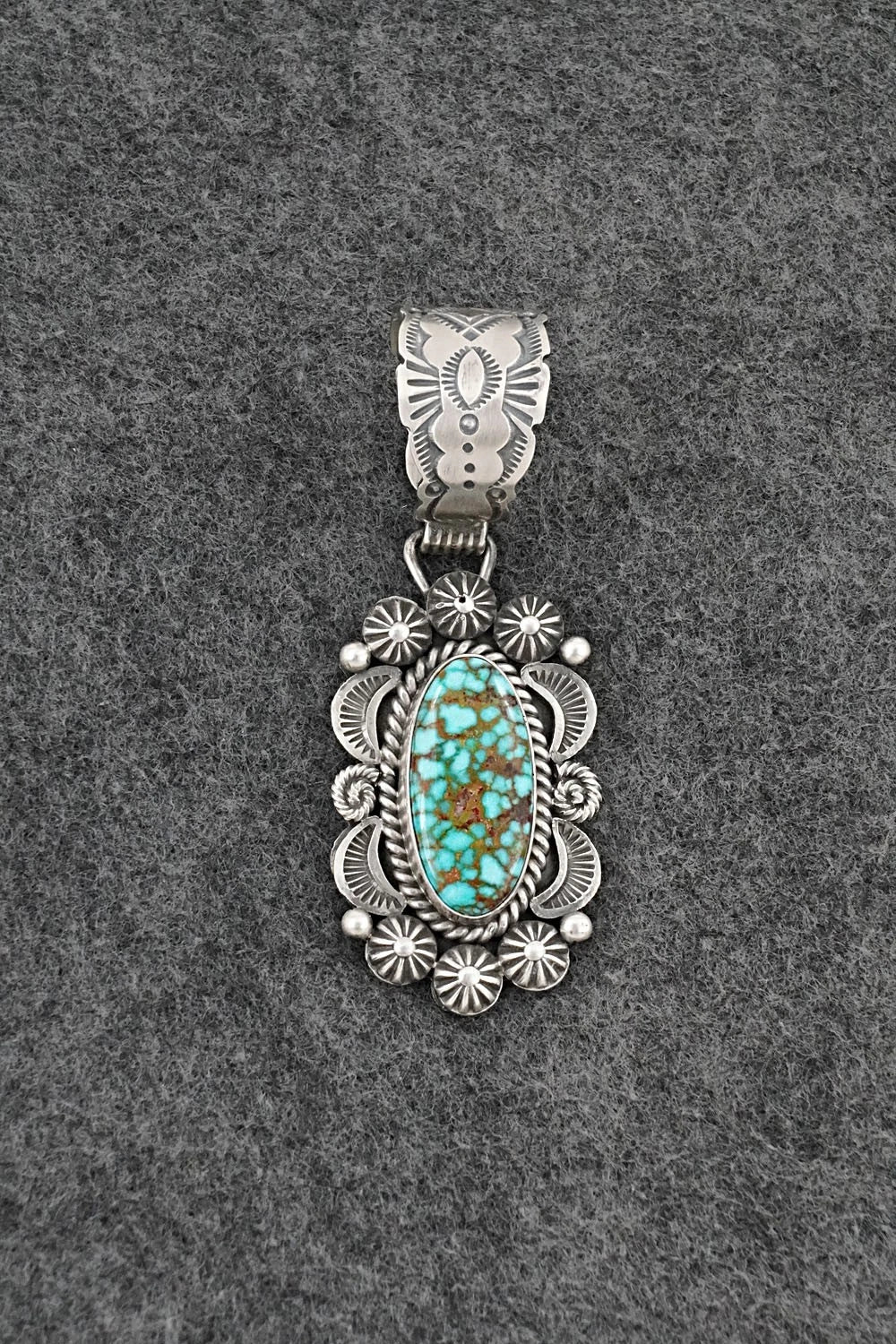 Turquoise & Sterling Silver Pendant - Rosita Calladitto