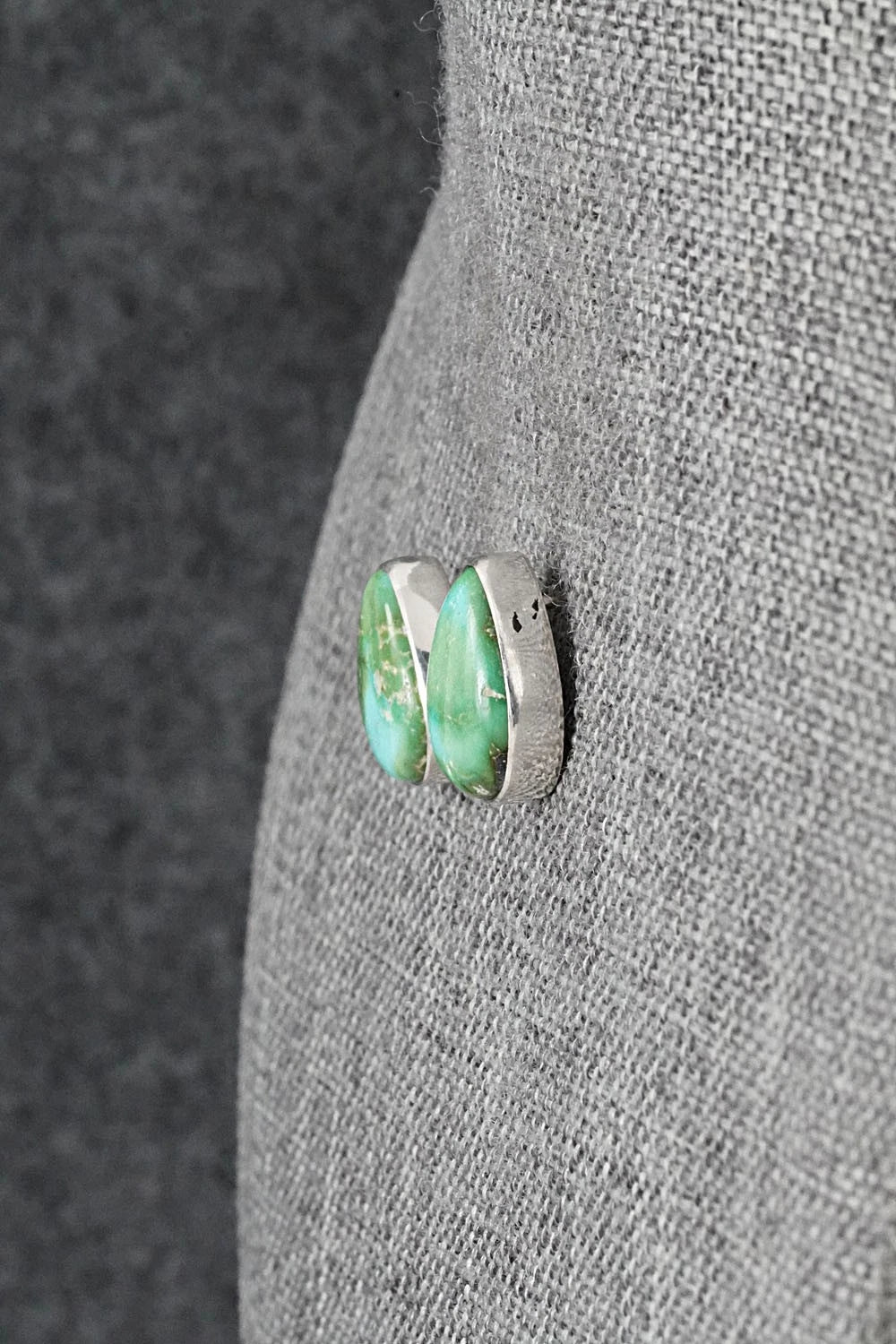 Turquoise & Sterling Silver Earrings - Eugene Gruber