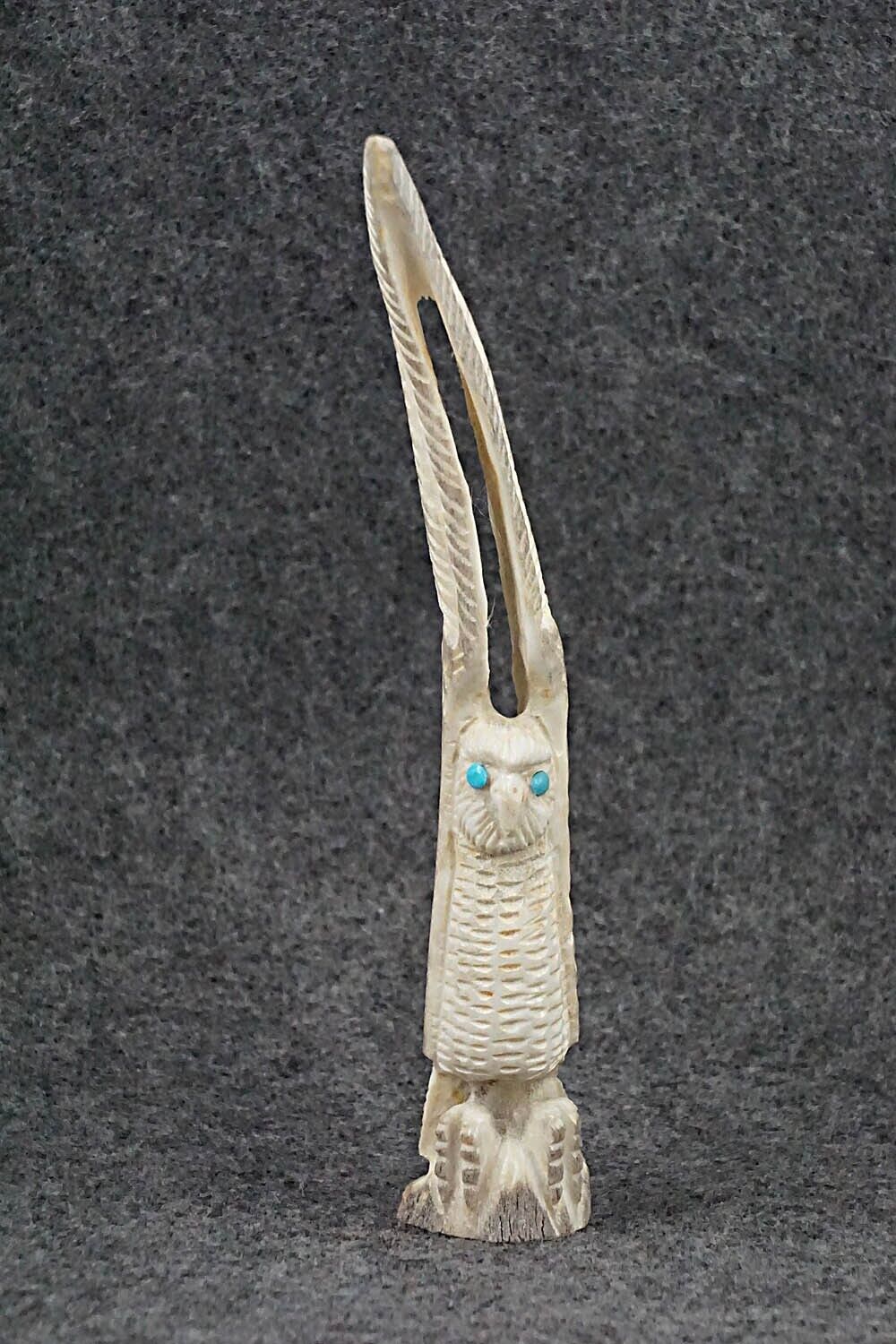 Owl Zuni Fetish Carving - Garrick Weeka