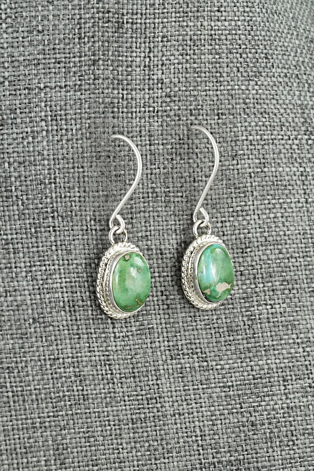 Turquoise & Sterling Silver Earrings - Eugene Gruber