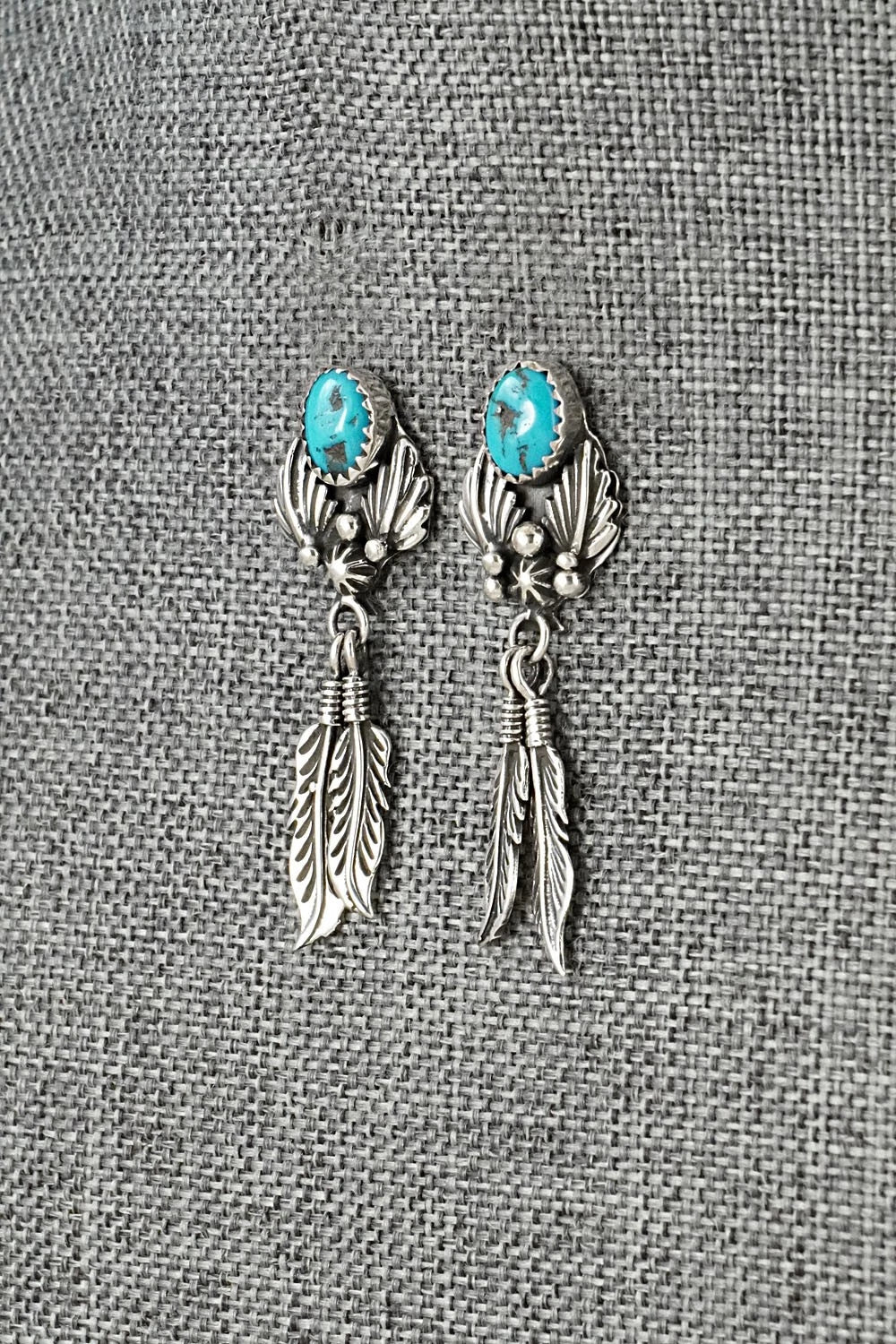 Turquoise & Sterling Silver Earrings - Marie Bahe