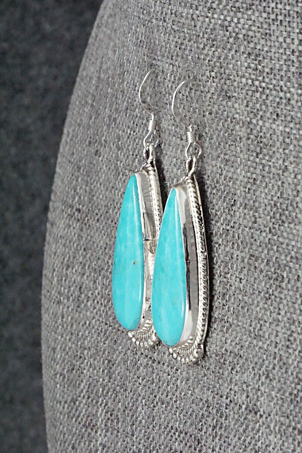 Turquoise & Sterling Silver Earrings - Verley Betone