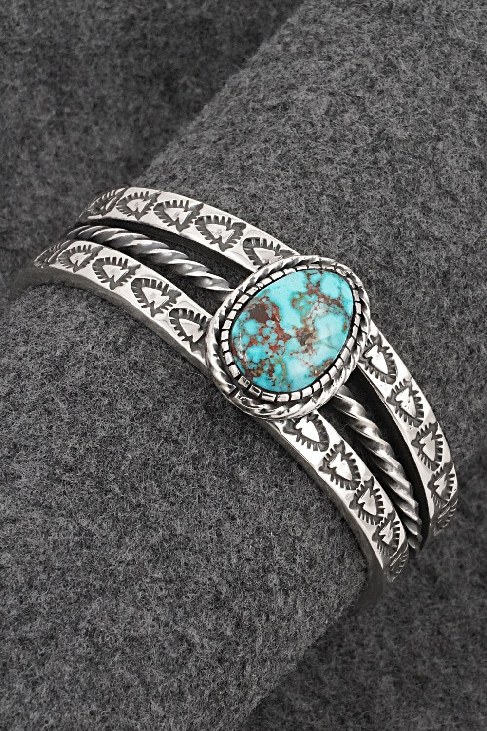 Turquoise and Sterling Silver Bracelet - Roland Dixson