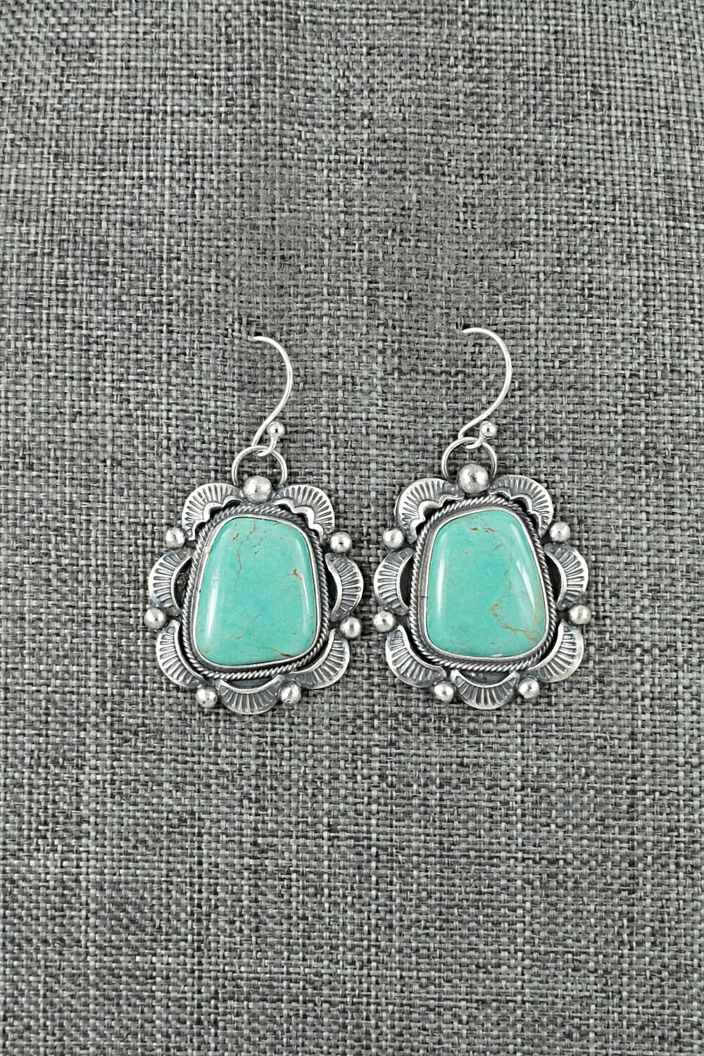Turquoise & Sterling Silver Earrings - Jackson Hoskie