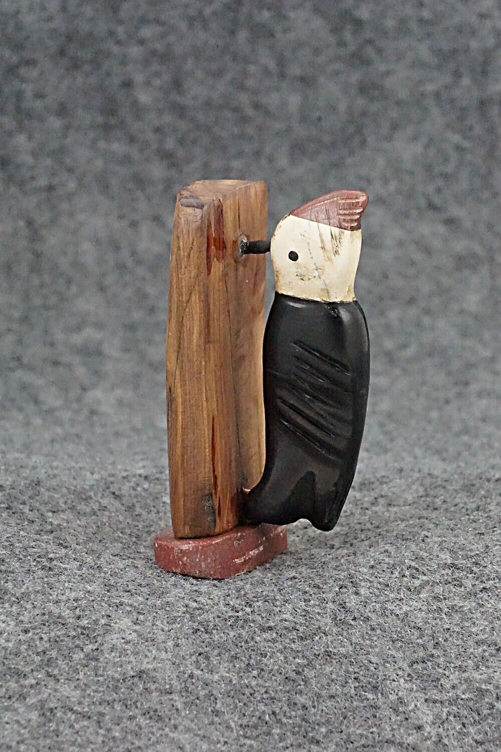 Woodpecker Zuni Fetish Carving - Justin Red Elk