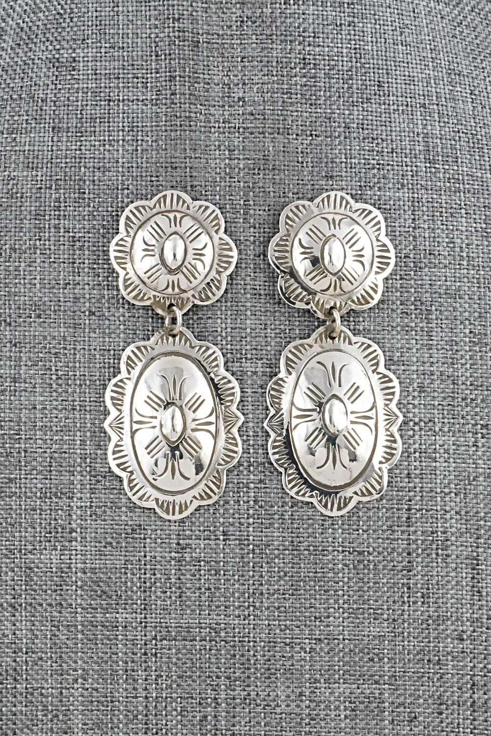 Sterling Silver Earrings - Bertha Begay