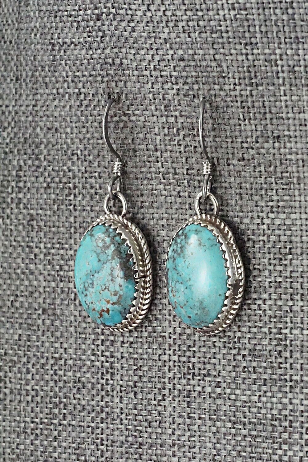 Turquoise & Sterling Silver Earrings - Ernest Hawthorne