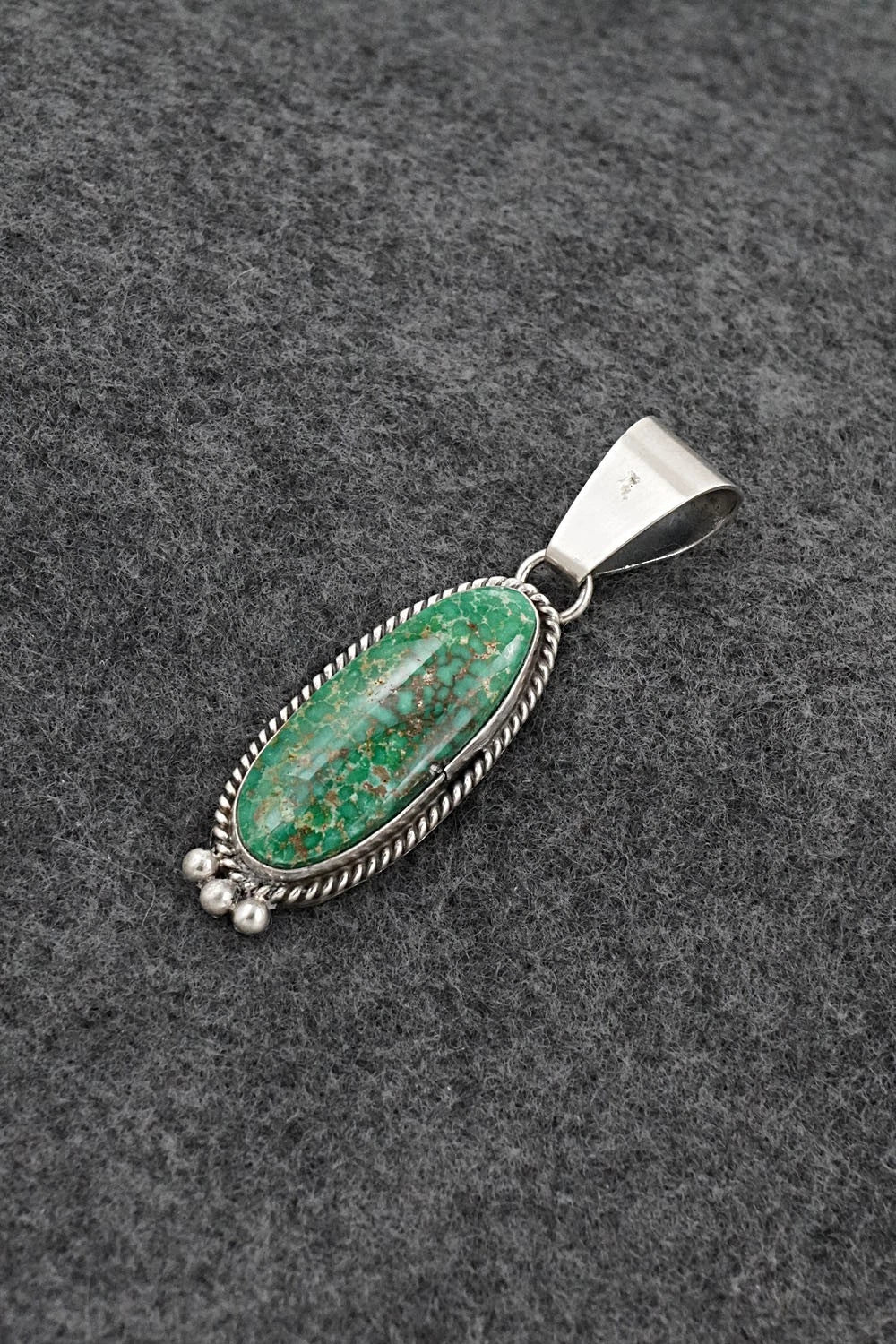 Turquoise & Sterling Silver Pendant - Eugene Gruber