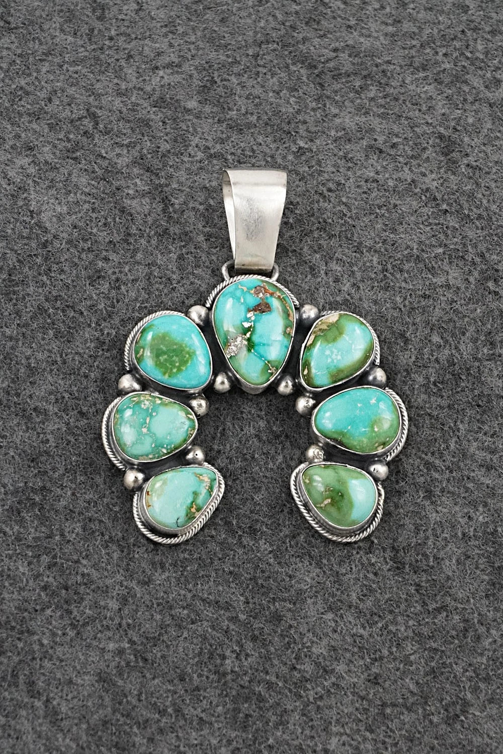 Turquoise & Sterling Silver Pendant - Paul Livingston