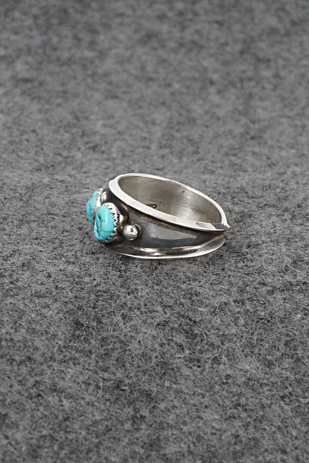 Turquoise & Sterling Silver Ring - Paul Largo - Size 9.5