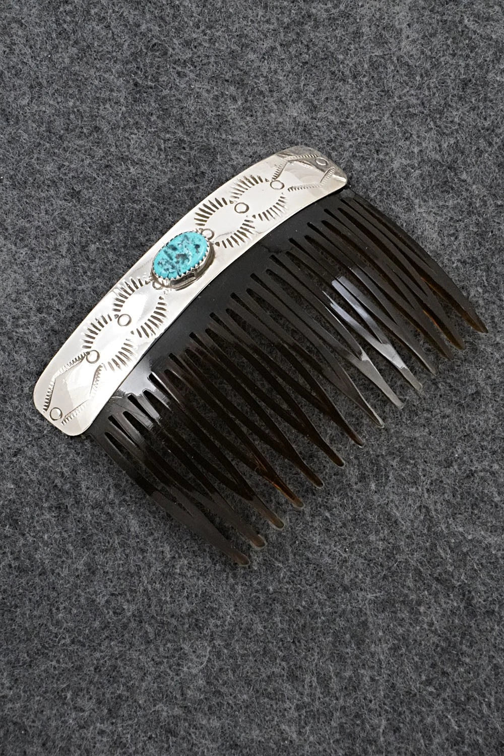Turquoise & Sterling Silver Hair Combs - Joann Silver