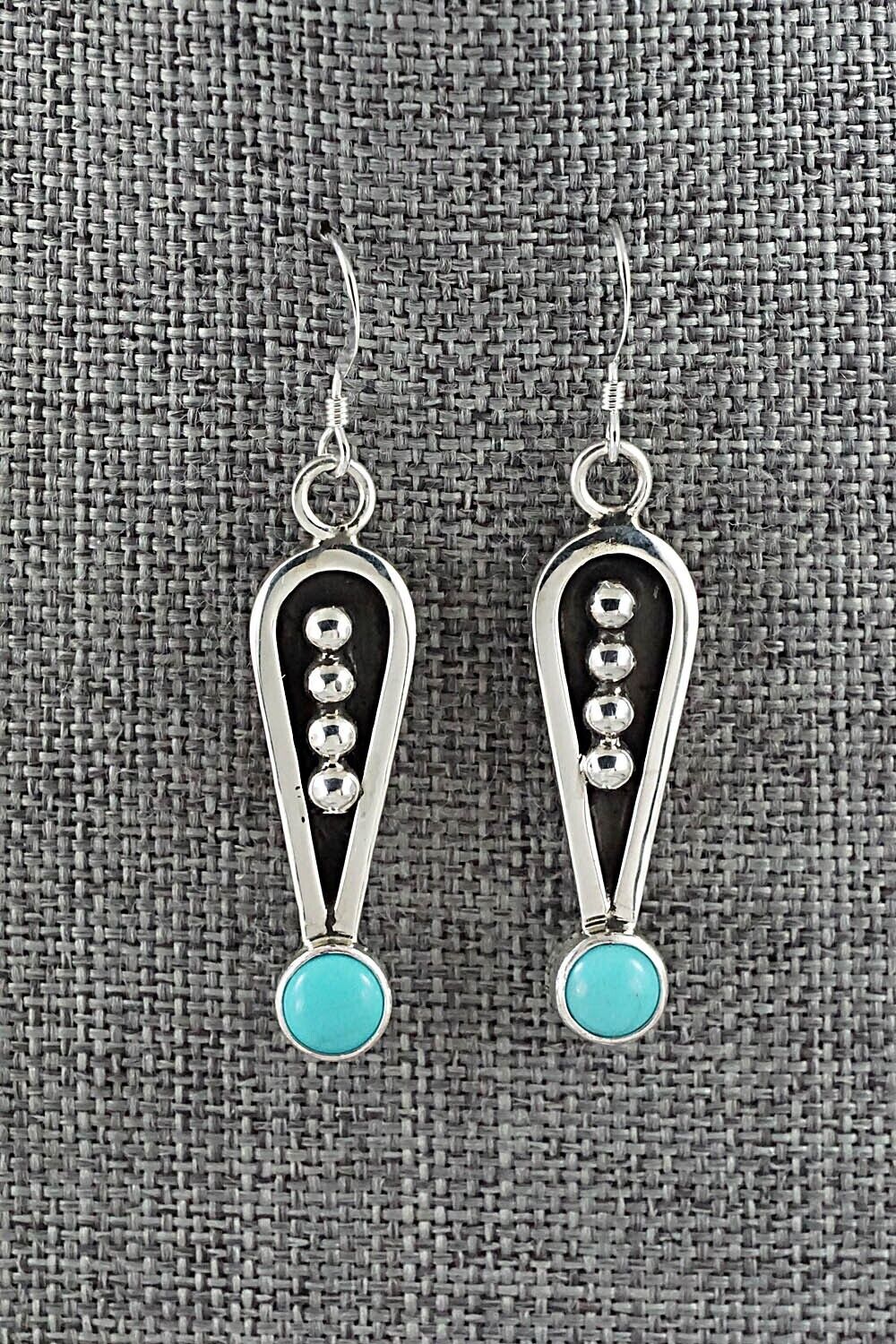 Turquoise & Sterling Silver Necklace & Earrings Set - Jonathan Nez