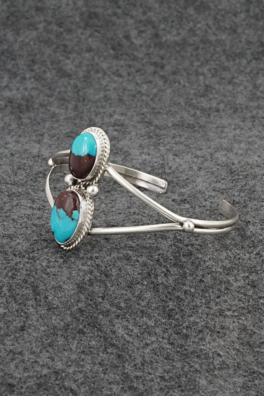 Turquoise & Sterling Silver Bracelet - Eugene Gruber