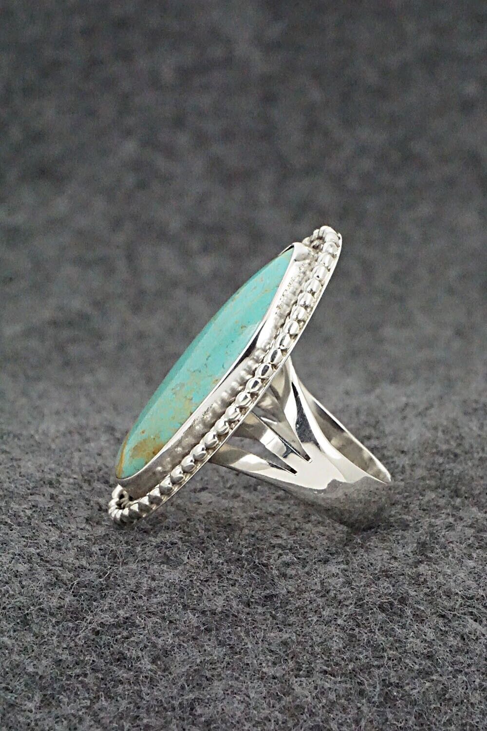 Turquoise & Sterling Silver Ring - Andrew Vandever - Size 7