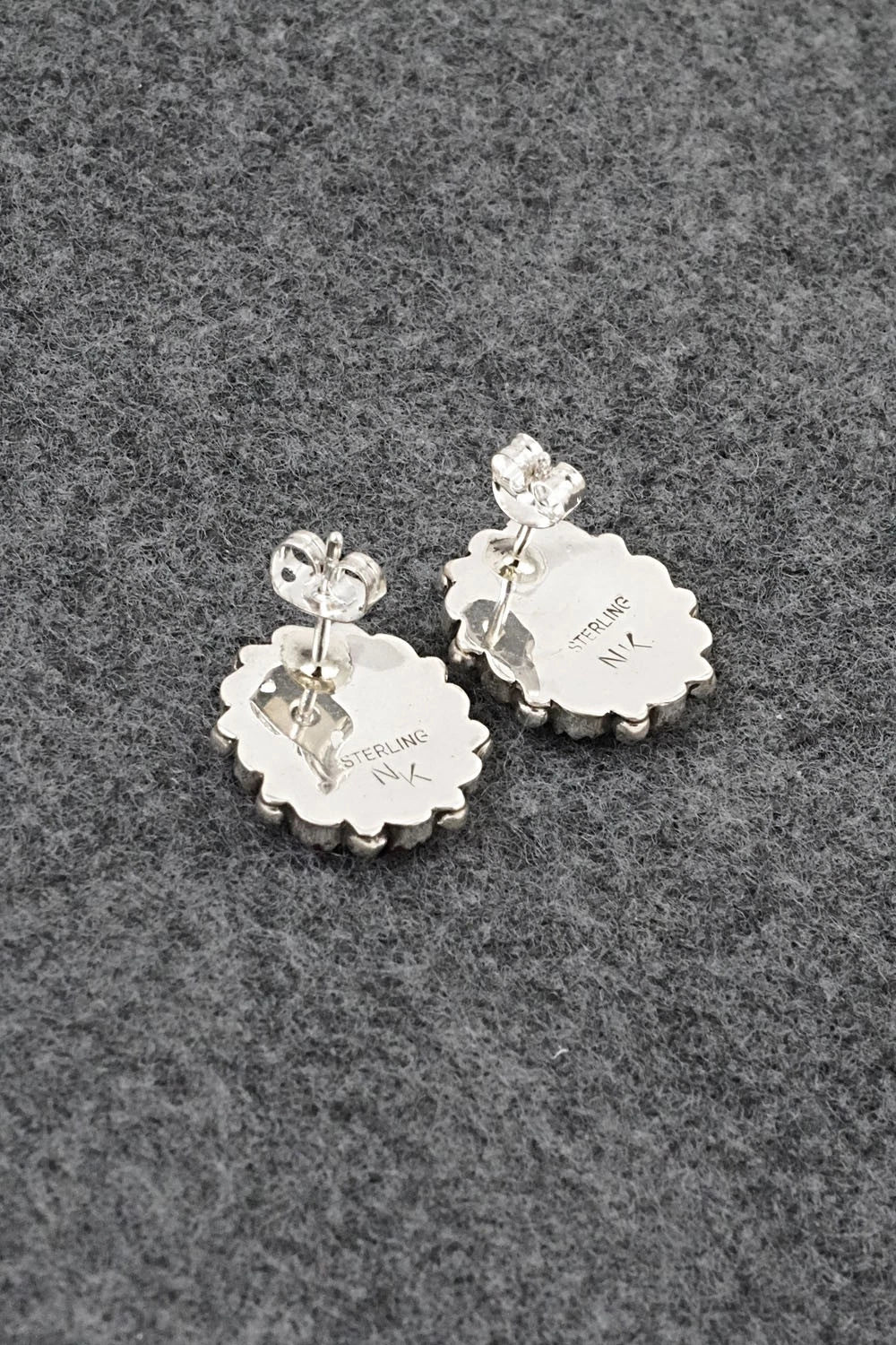 Coral & Sterling Silver Earrings - Nathaniel Curley