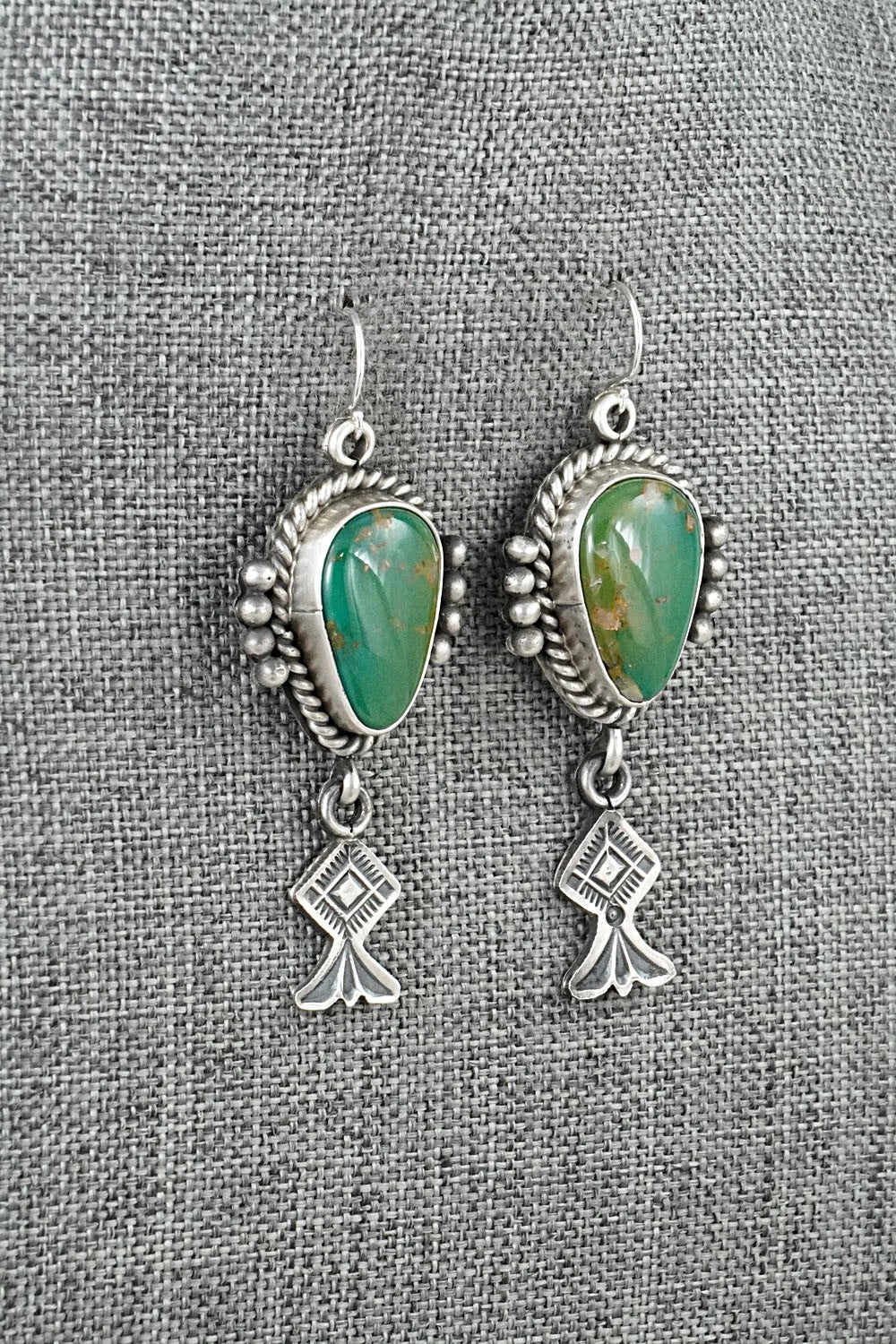 Turquoise & Sterling Silver Earrings - Michael Calladitto