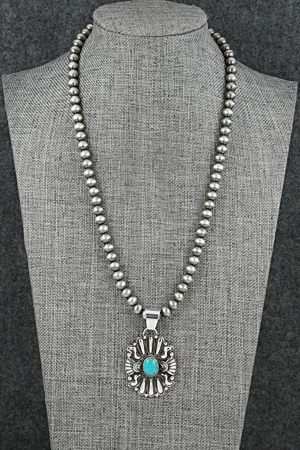 Turquoise & Sterling Silver Necklace - Derrick Gordon
