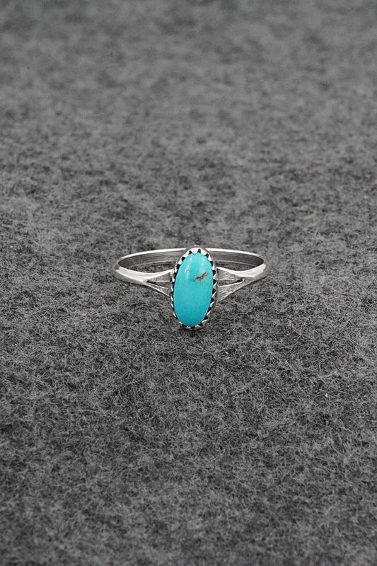 Turquoise & Sterling Silver Ring - Matthew Gordon - Size 8.75