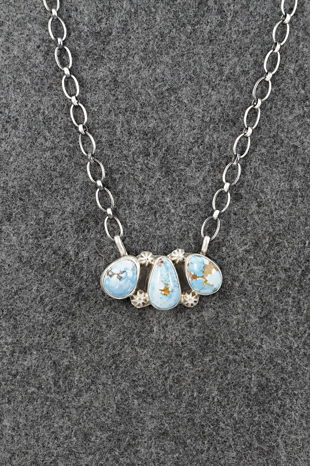 Turquoise & Sterling Silver Necklace - Kathleen Livingston