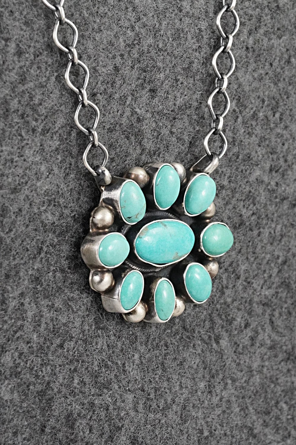 Turquoise & Sterling Silver Necklace - Kathleen Livingston