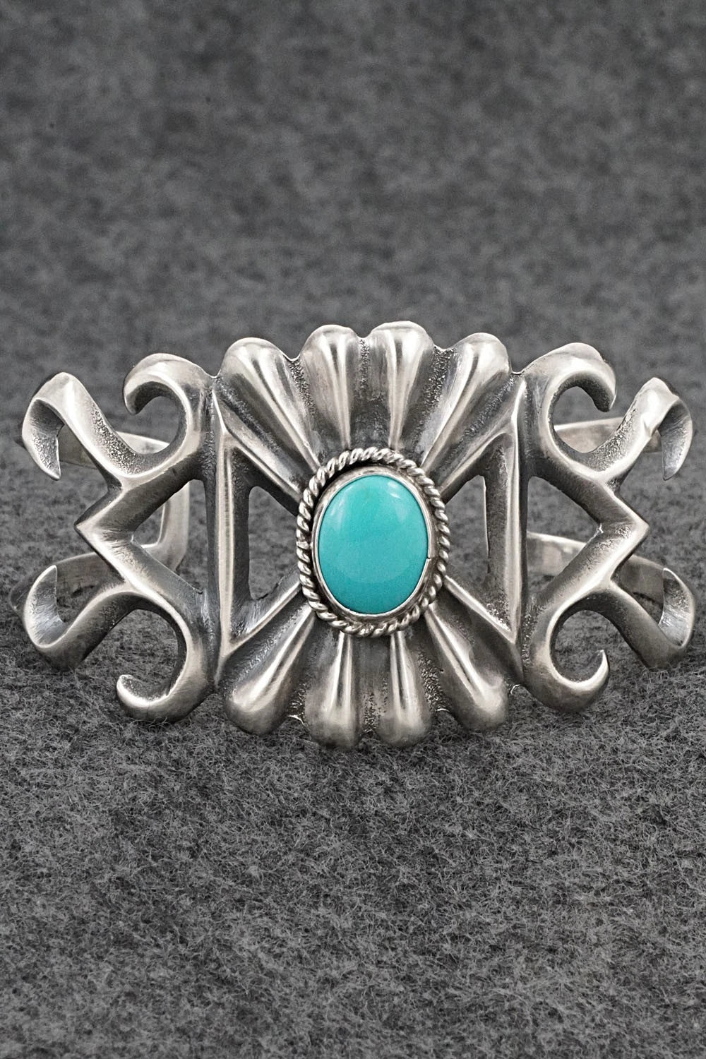 Turquoise & Sterling Silver Bracelet - Eugene Gruber