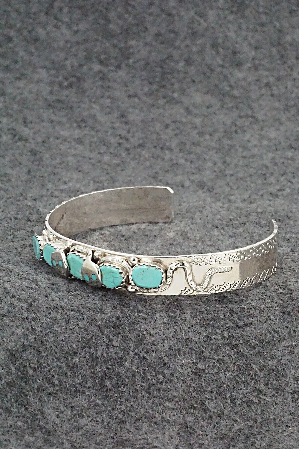 Turquoise & Sterling Silver Bracelet - Joy Calavaza