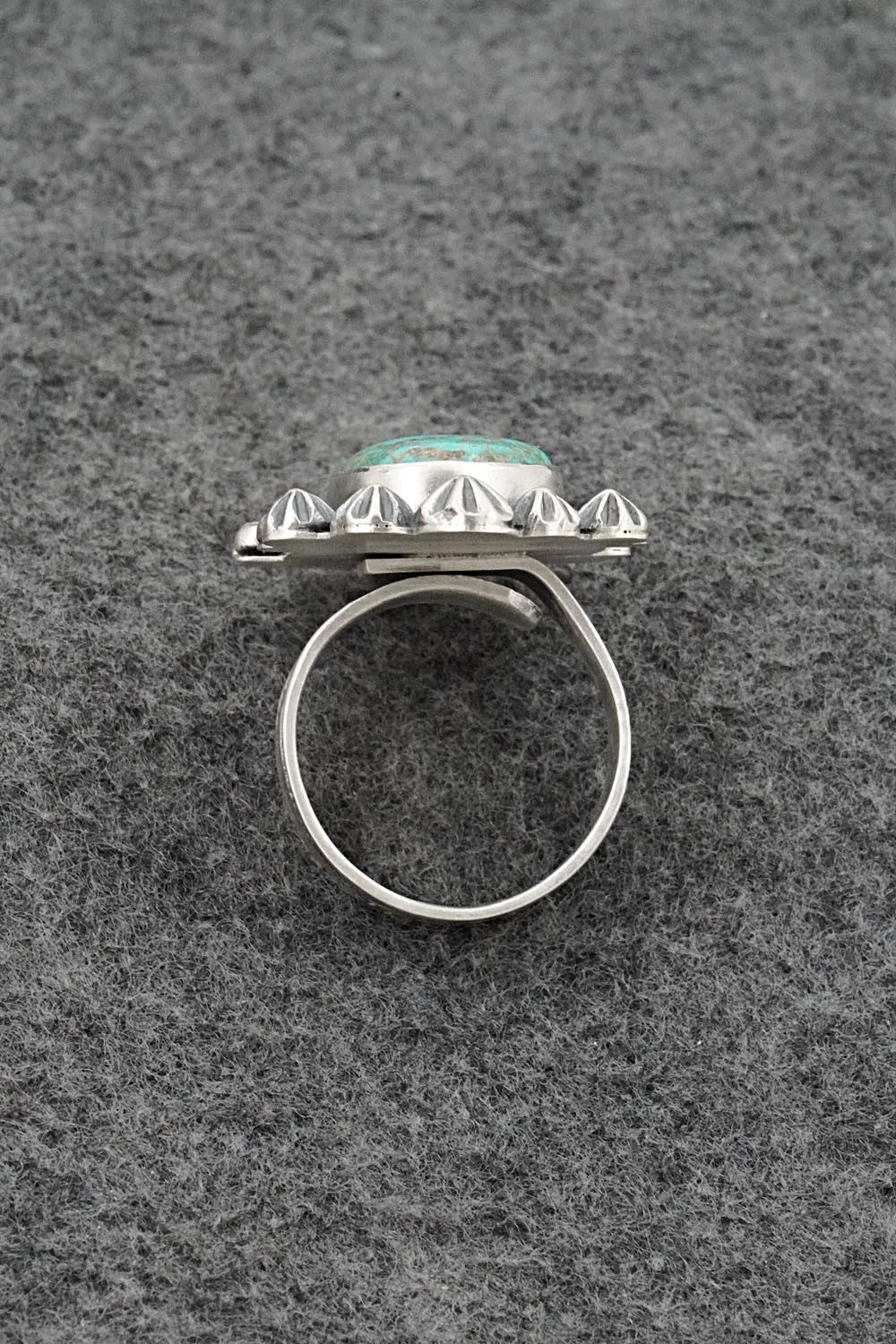 Turquoise & Sterling Silver Ring - Cordell Platero - Size Adjustable