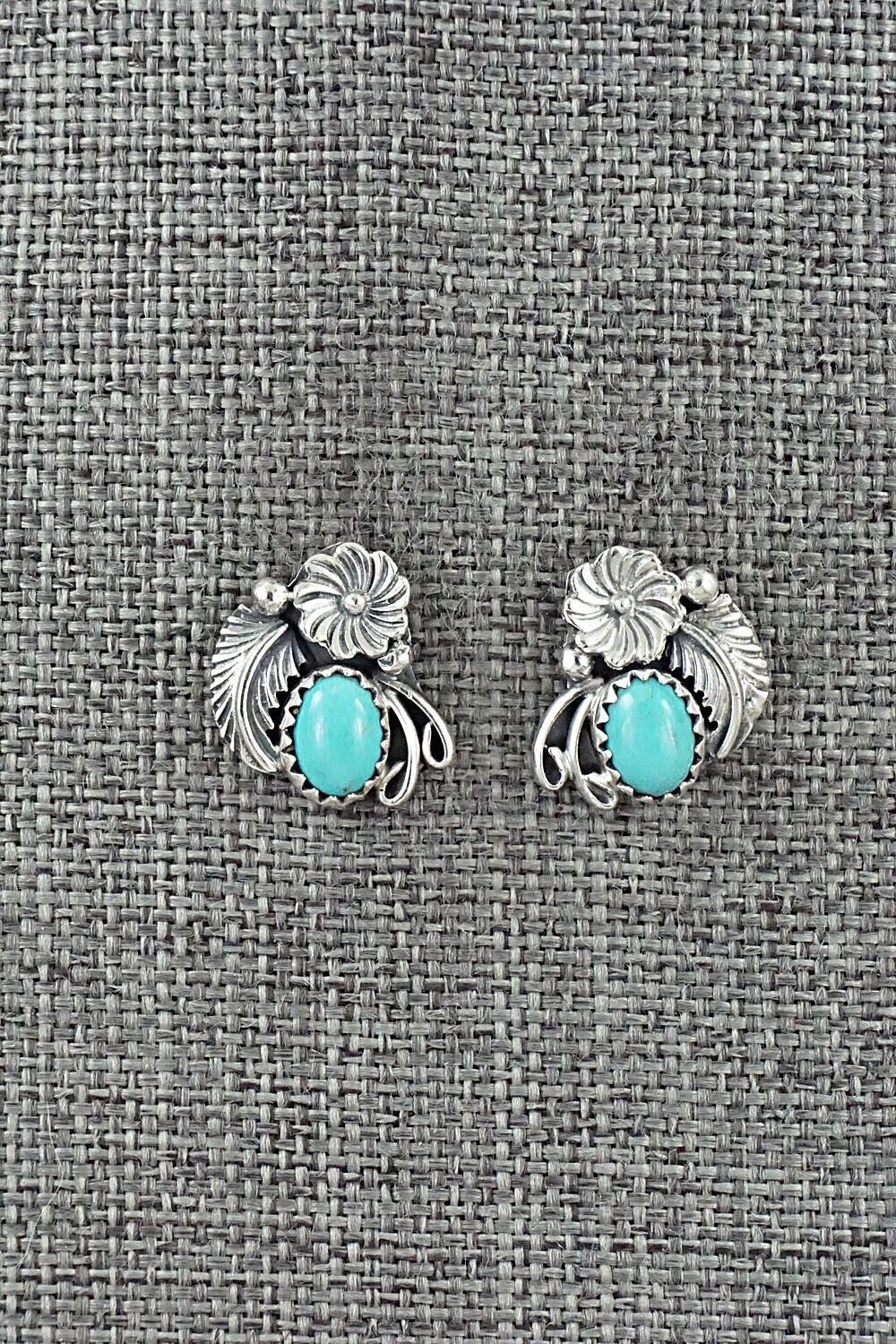Turquoise & Sterling Silver Earrings - Rita Largo
