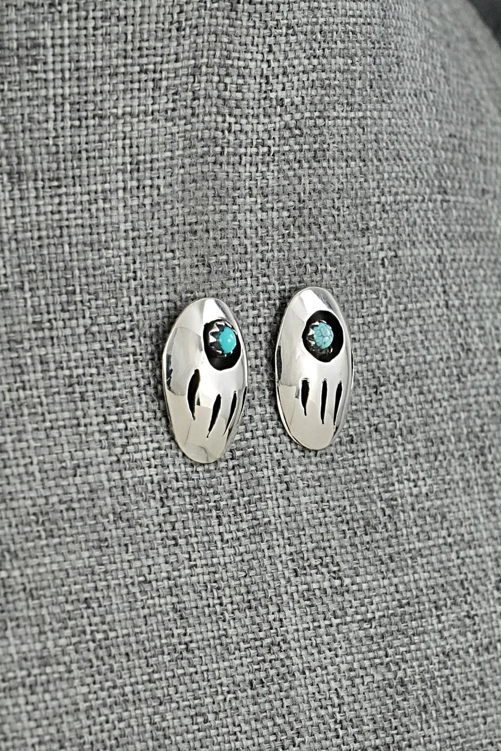 Turquoise & Sterling Silver Earrings - David Morgan