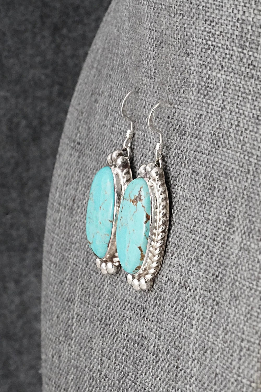 Turquoise & Sterling Silver Earrings - Antwone Brown