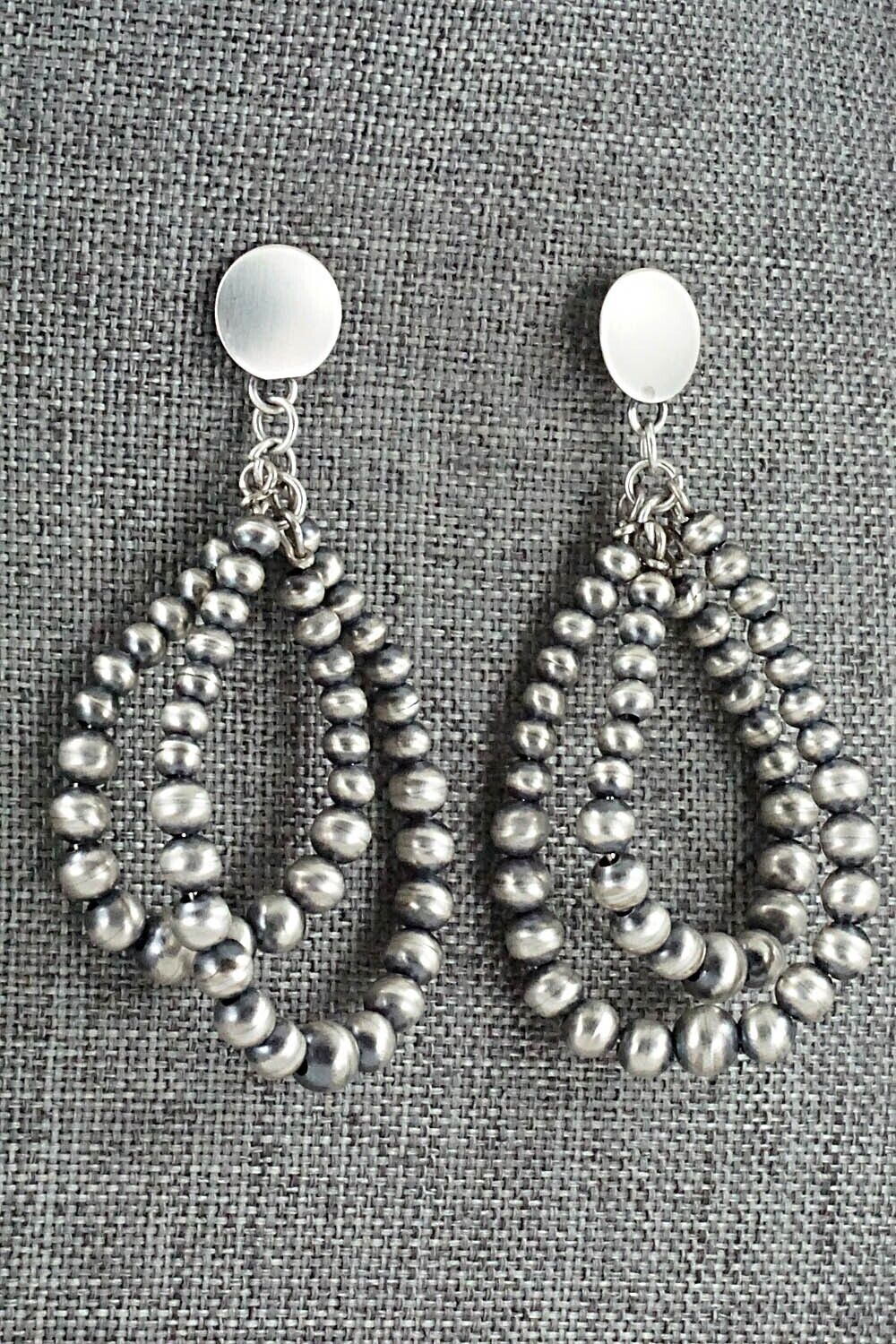 Sterling Silver Navajo Pearl Earrings - Jan Mariano