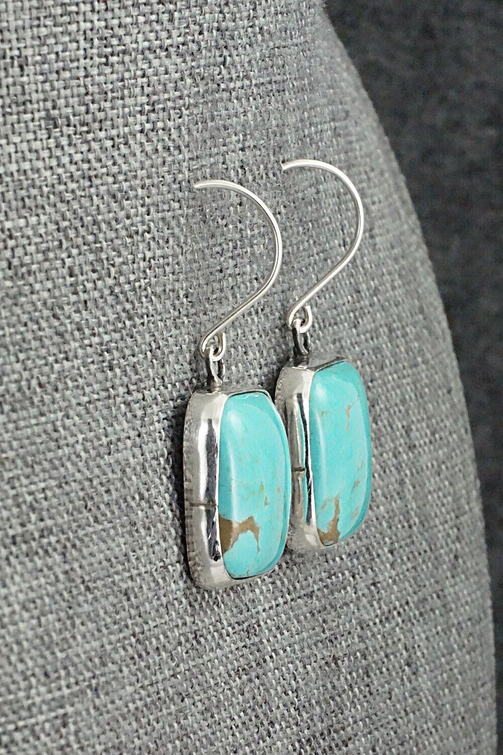 Turquoise & Sterling Silver Earrings - Rena Begay