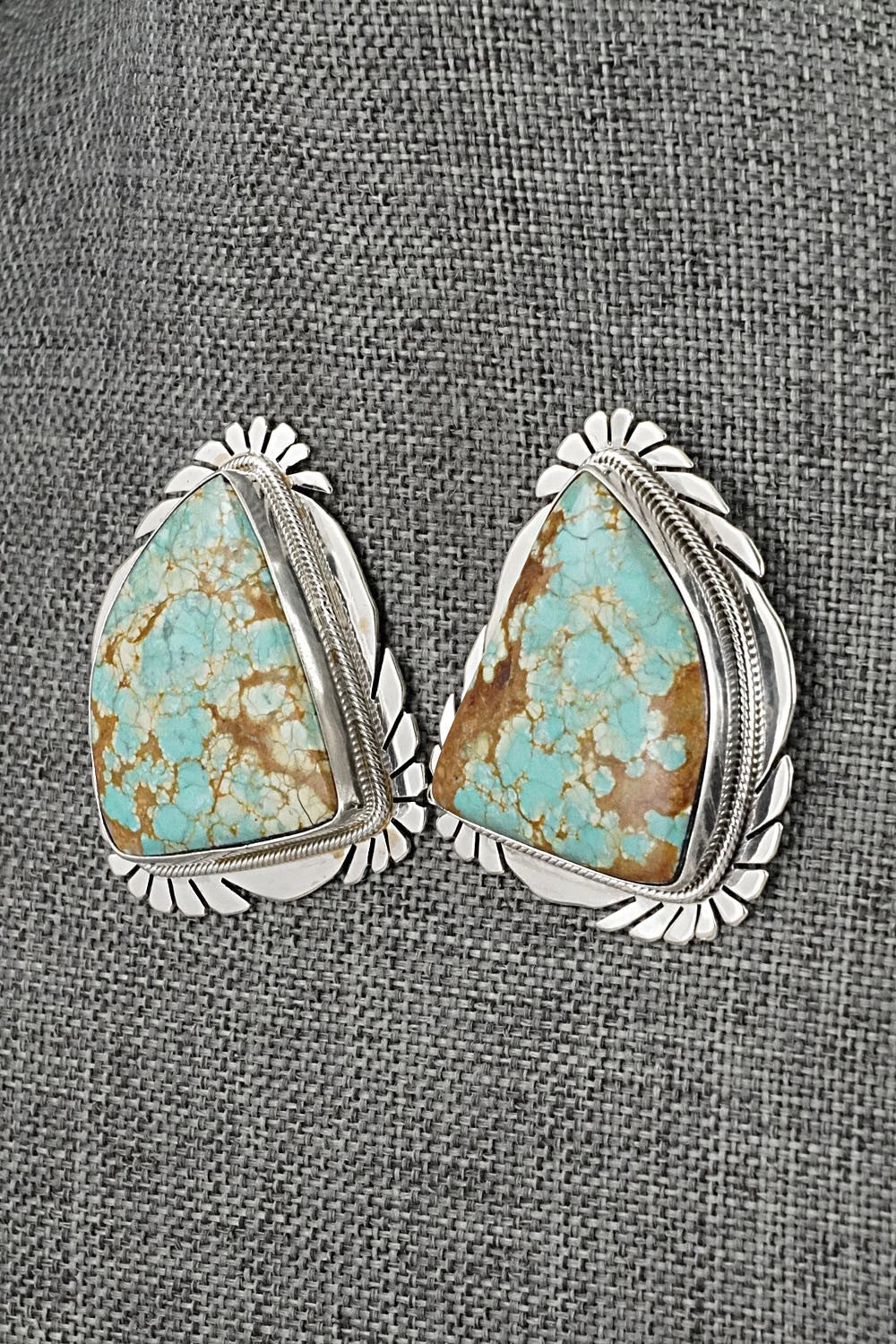 Turquoise & Sterling Silver Necklace and Earrings Set - Mark Yazzie