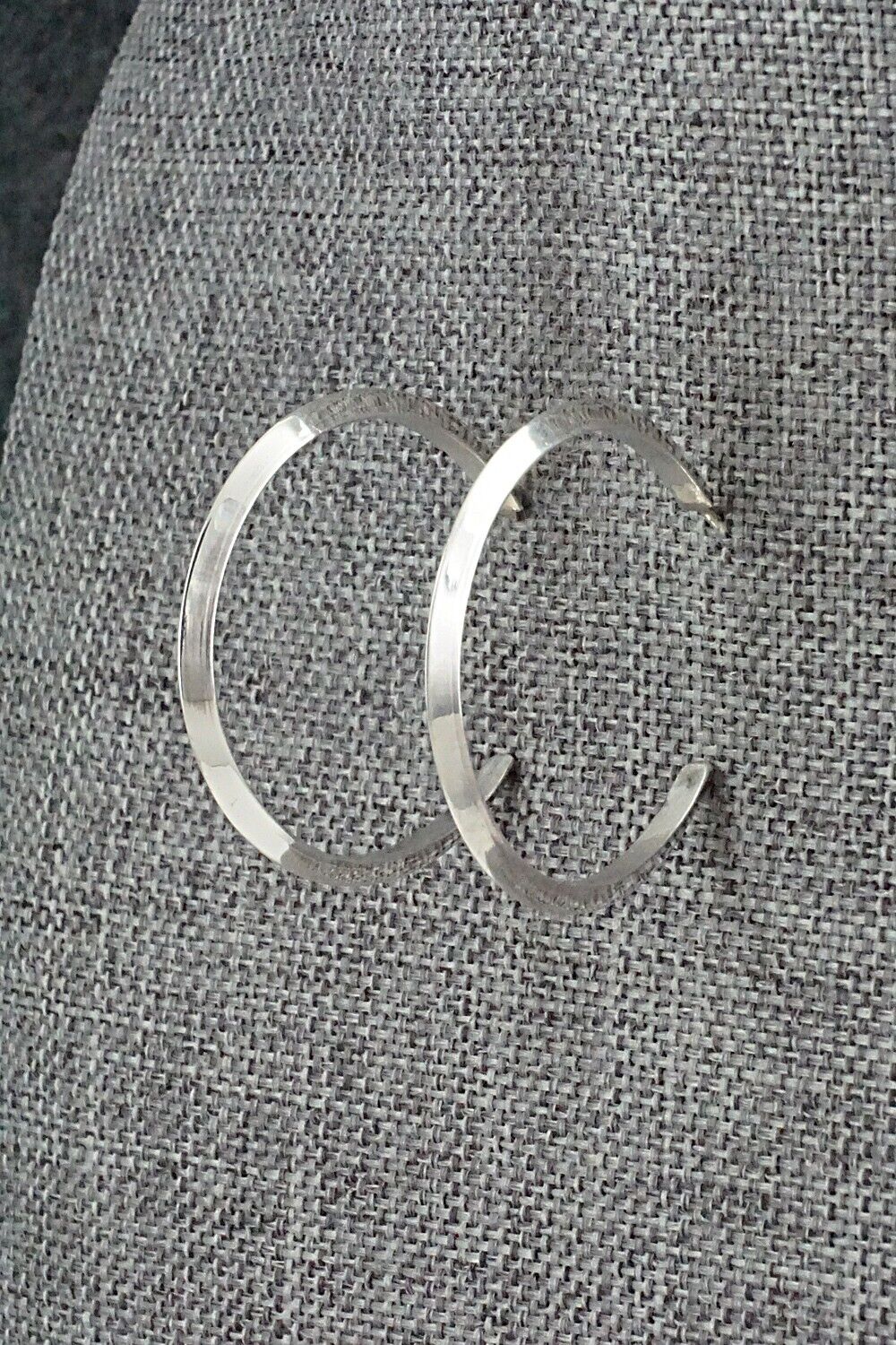 Sterling Silver Hoop Earrings - Elaine Tahe