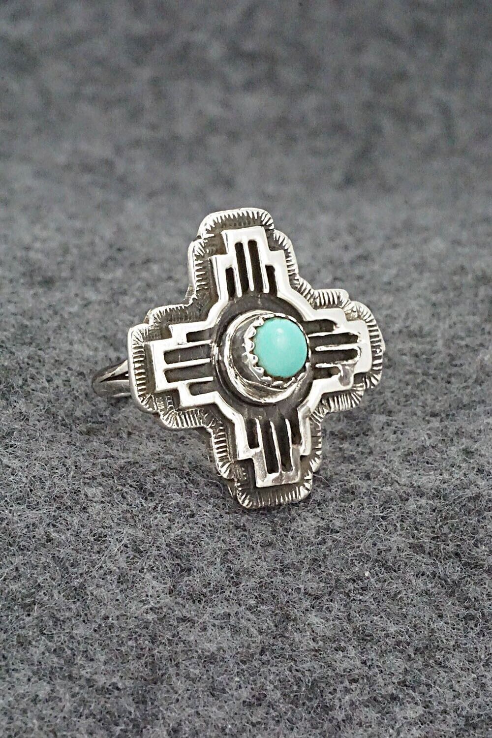 Turquoise and Sterling Silver Ring - Letricia Largo - Size 7