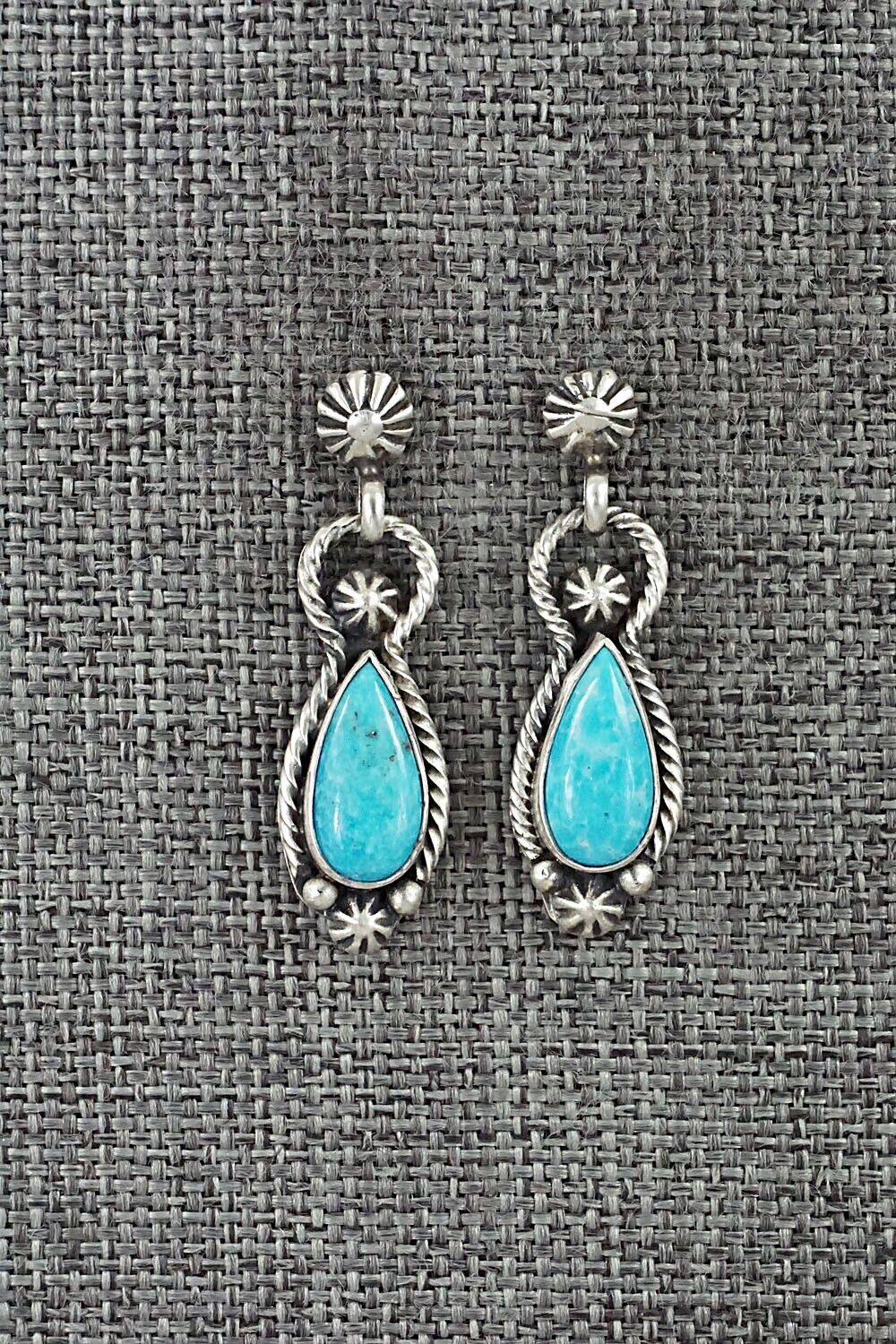 Turquoise & Sterling Silver Earrings - Verley Betone