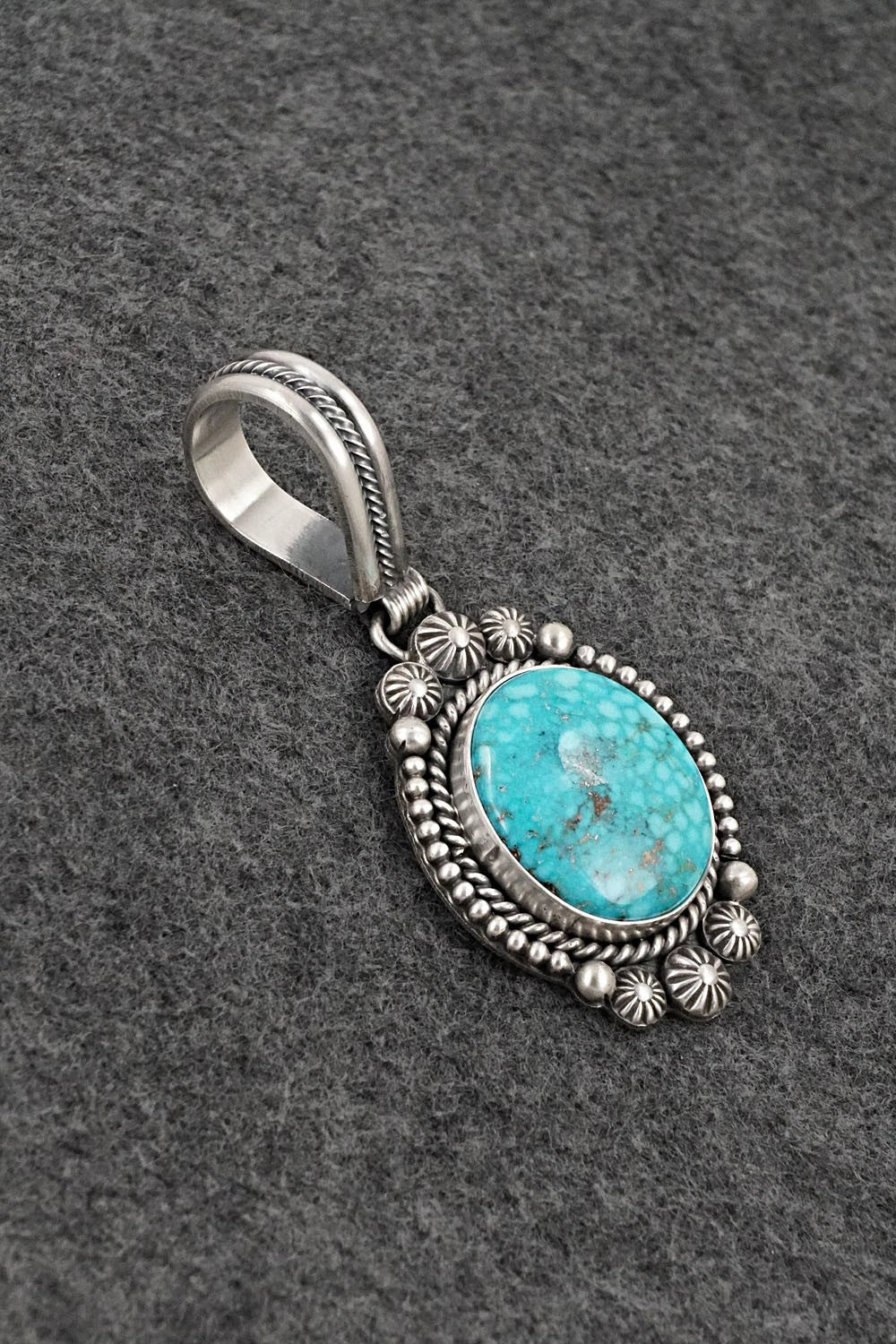 Turquoise & Sterling Silver Pendant - Michael Calladitto