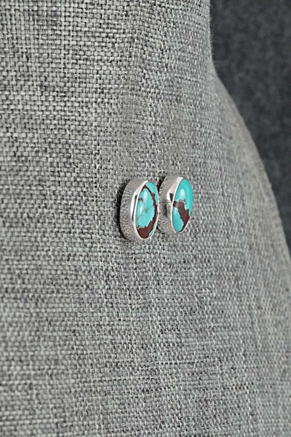Turquoise & Sterling Silver Earrings - Eugene Gruber
