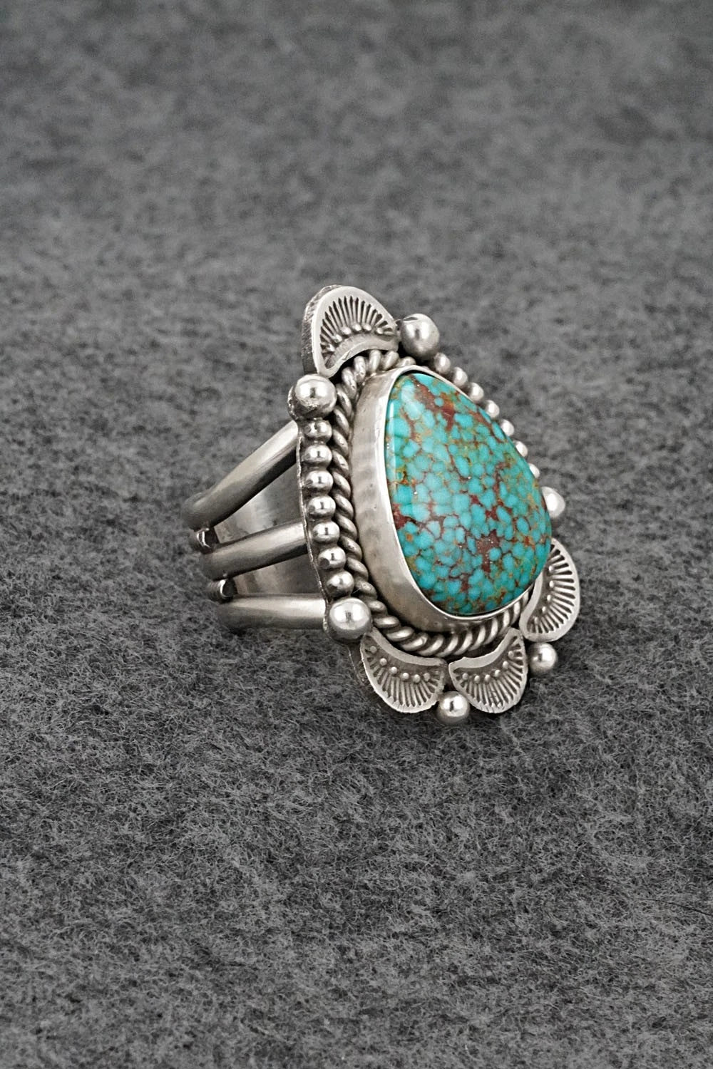 Turquoise & Sterling Silver Ring - Michael Calladitto - Size 9
