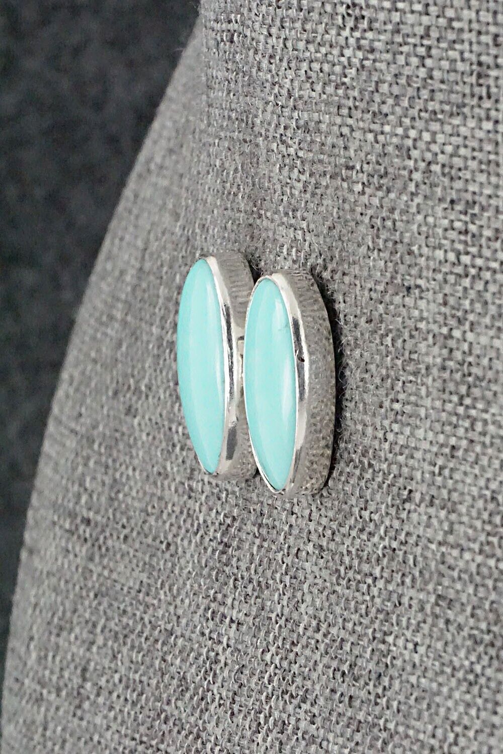 Turquoise & Sterling Silver Earrings - Marco Begaye