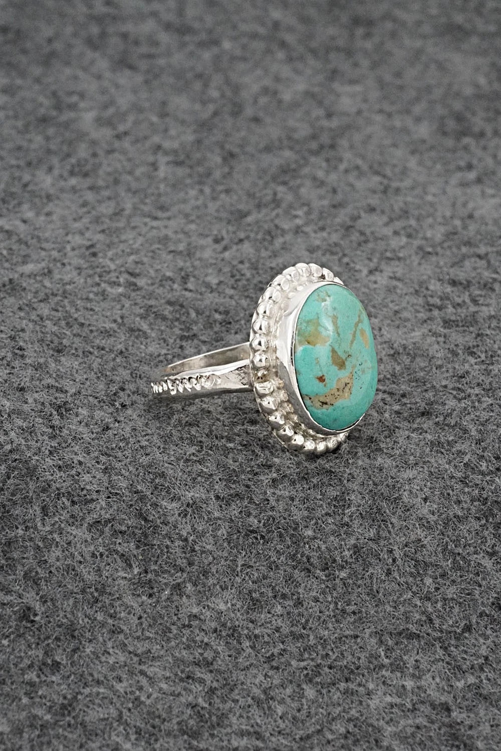 Turquoise & Sterling Silver Ring - Darius Arviso - Size 9.5