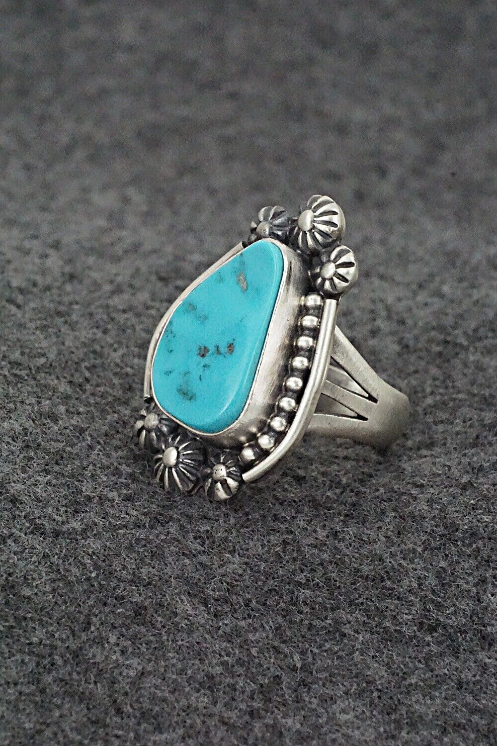 Turquoise & Sterling Silver Ring - Darrin Livingston - Size 7.25