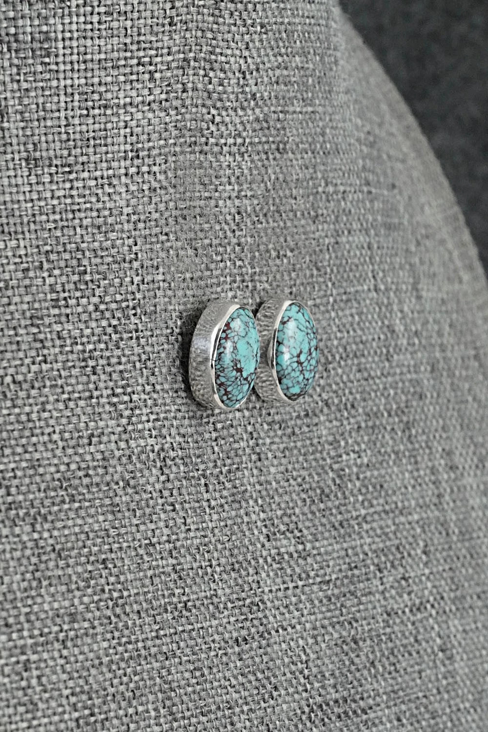 Turquoise & Sterling Silver Earrings - Eugene Gruber