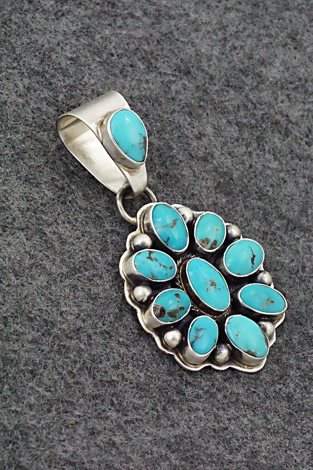 Turquoise & Sterling Silver Pendant - Kathleen Livingston