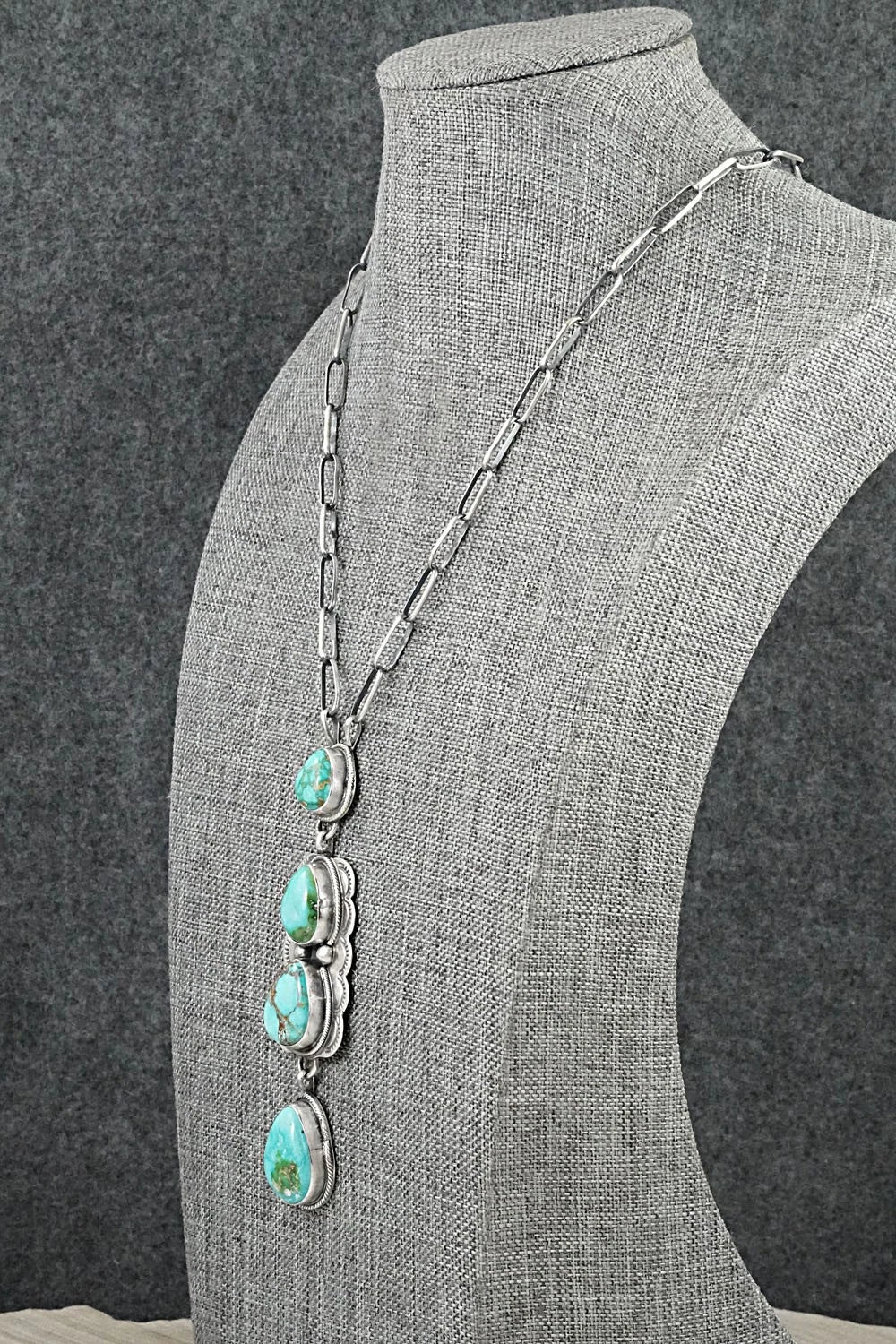 Turquoise & Sterling Silver Necklace - Bobby Johnson