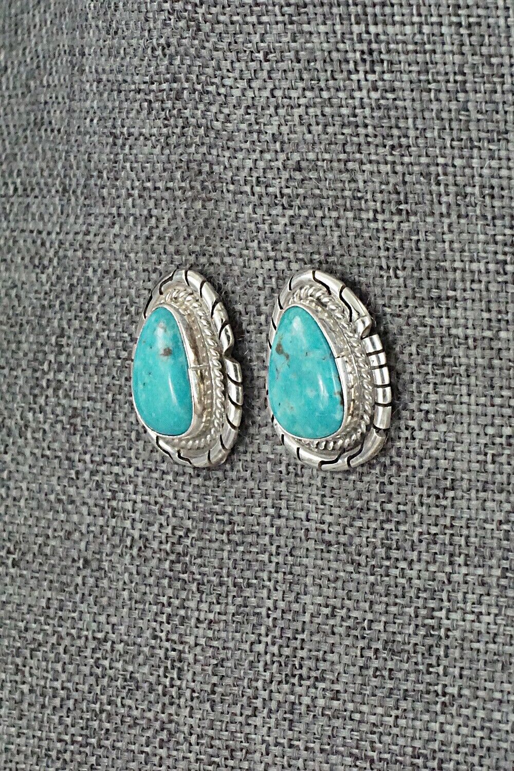 Turquoise & Sterling Silver Earrings - Peggy Skeets