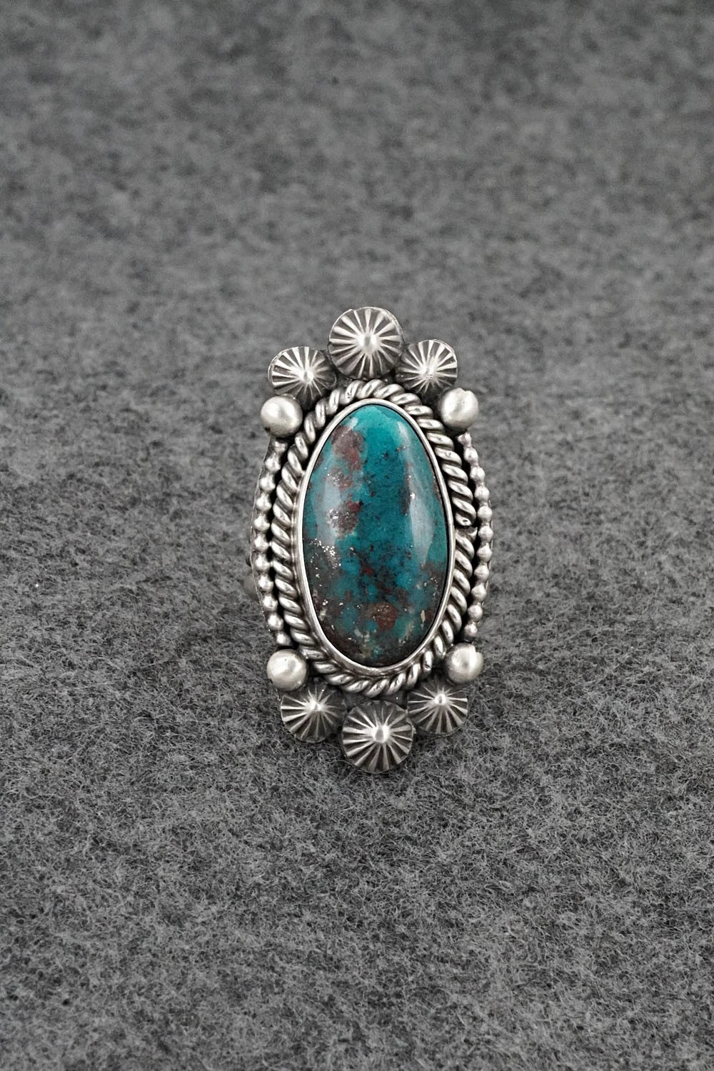 Turquoise & Sterling Silver Ring - Michael Calladitto - Size 7.5