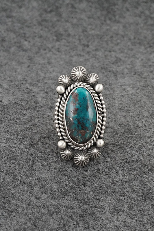 Turquoise & Sterling Silver Ring - Michael Calladitto - Size 7.5