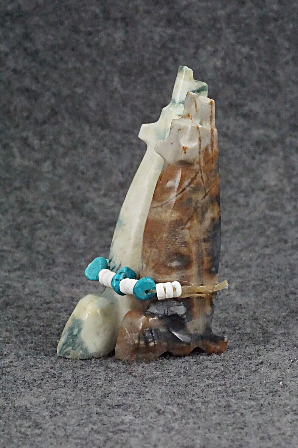 Wolf Pair Zuni Fetish Carving - Tim Lementino