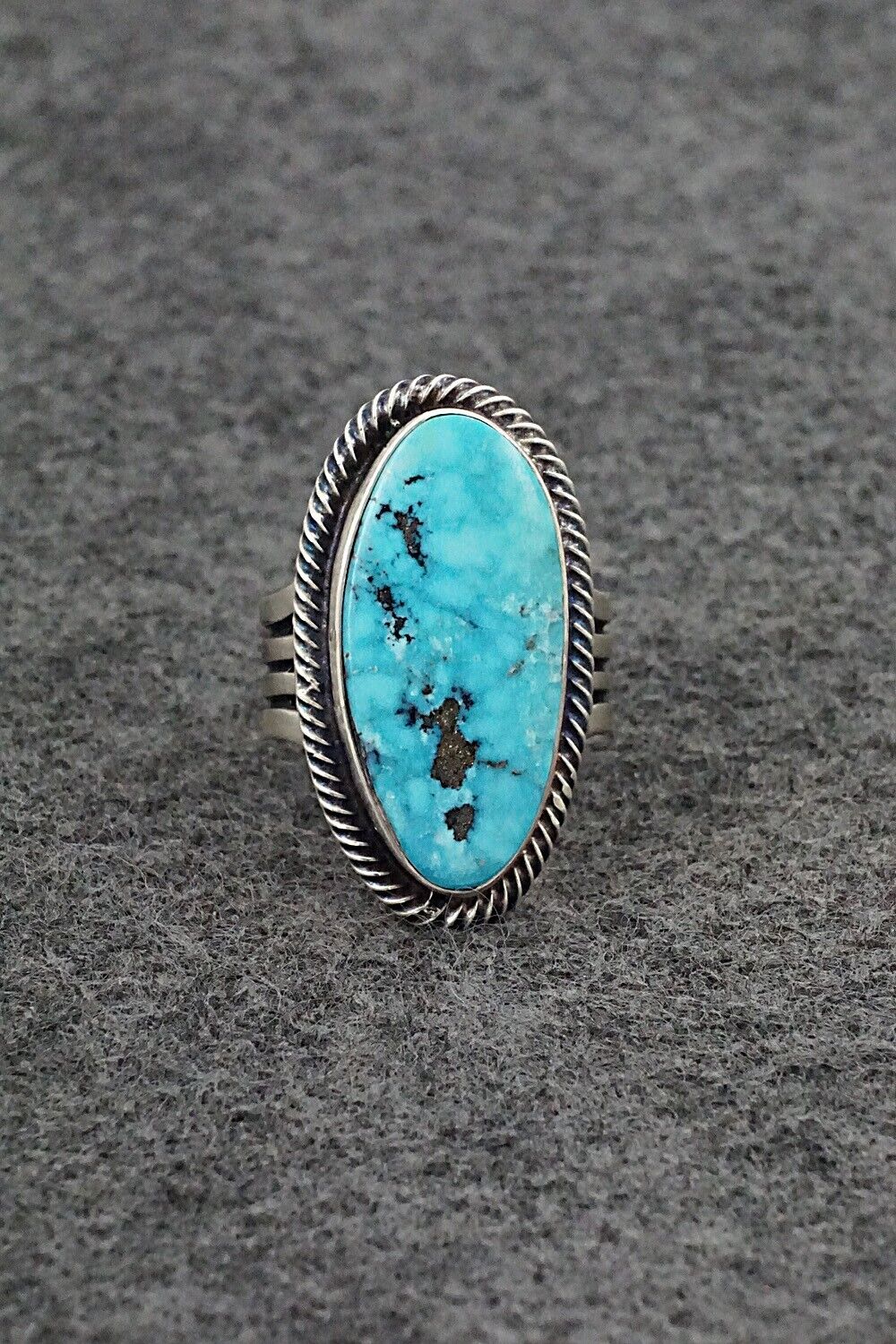 Turquoise & Sterling Silver Ring - Randy Boyd - Size 8